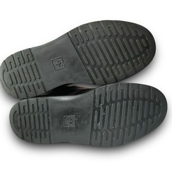 Dr. Martens Purple Snakeskin Embossed Leather Boots Combat Boots - Picture 5 of 9